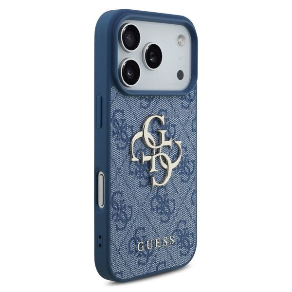 Guess Coque 4G Metal Logo Backcover Apple iPhone 17 Pro Max - Bleu
