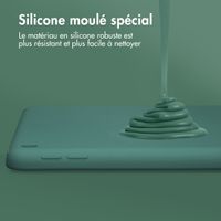 Accezz Coque Liquid Silicone Apple iPad 9 (2021) 10.2 pouces / iPad 8 (2020) 10.2 pouces / iPad 7 (2019) 10.2 pouces - Vert foncé