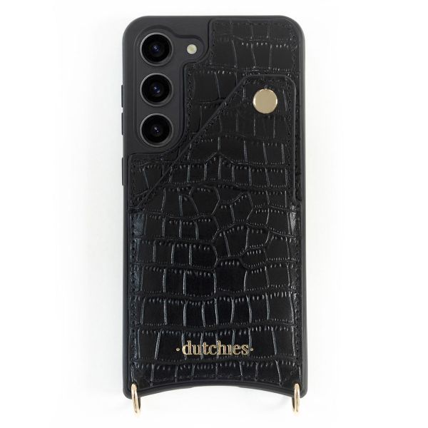 Dutchies Coque avec porte-cartes Samsung Galaxy S23 Ultra - Cordon de téléphone non inclus - Crocodile Chic