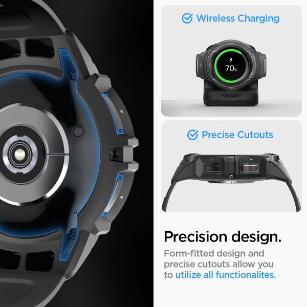 Spigen Rugged Armor™ Pro Case  Samsung Galaxy Watch 6 Classic - 43 mm - Noir