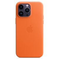 Apple Coque Leather MagSafe Apple iPhone 14 Pro Max - Orange