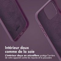 Accezz Étui de téléphone portefeuille en cuir 2-en-1 avec MagSafe Apple iPhone 15 Pro Max - Heath Purple