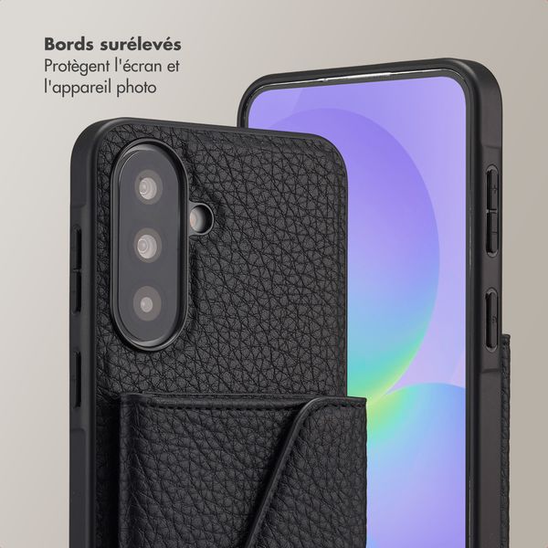 Selencia Coque de télephone Sera avec cordon et porte-cartes enveloppe Samsung Galaxy A37 (5G) - Noir
