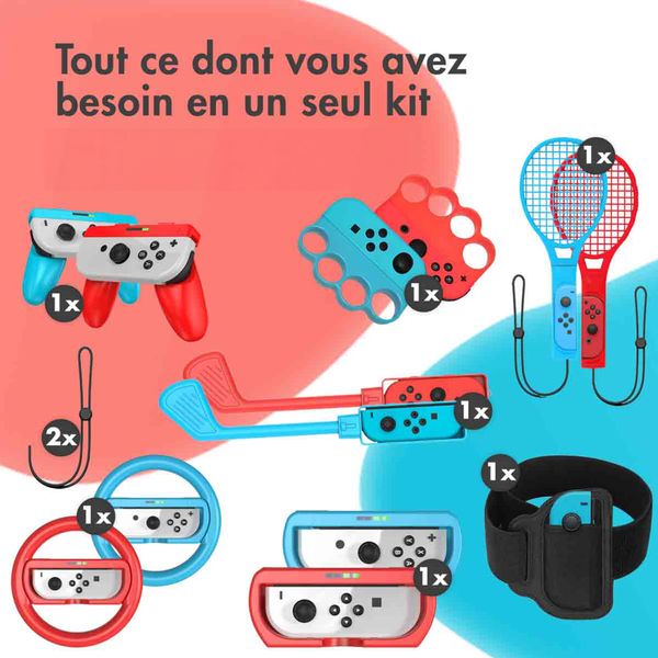 imoshion Ensemble Nintendo Switch - Ensemble d'accessoires de 15 pièces pour Nintendo Switch & Switch OLED