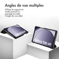 imoshion Coque tablette Trifold Samsung Galaxy Tab A9 8.7 pouces - Noir