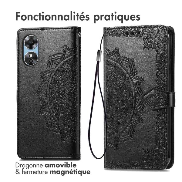 imoshion Etui de télephone Mandala Oppo A17 - Noir