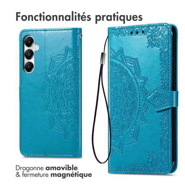 imoshion Etui de téléphone portefeuille Mandala Samsung Galaxy A55 - Turquoise