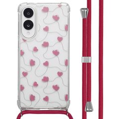 imoshion Coque Design avec cordon Samsung Galaxy S25 Edge - Dusty Rose Connected Hearts