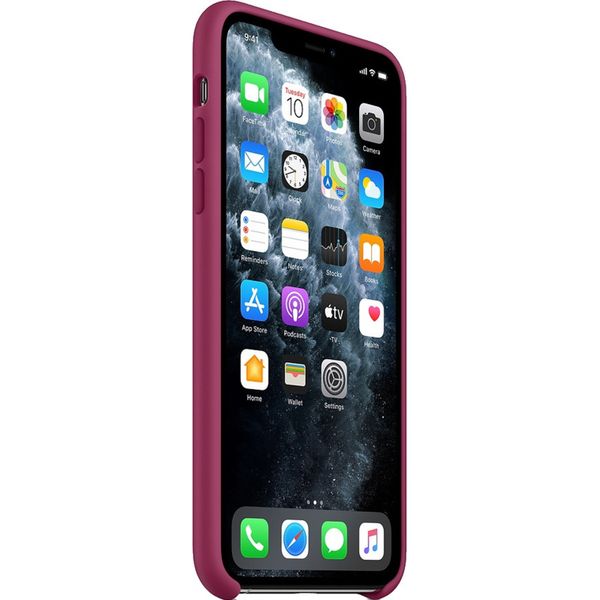 Apple Coque en silicone Apple iPhone 11 Pro Max - Pomegranate