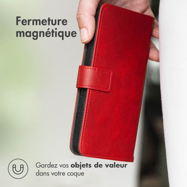 imoshion Étui de téléphone portefeuille Luxe Samsung Galaxy S23 FE - Rouge