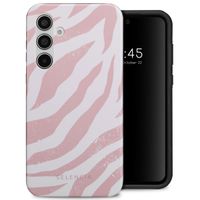 Selencia Coque arrière Vivid Samsung Galaxy A55 - Colorful Zebra Old Pink