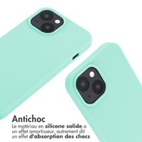 imoshion ﻿Coque en silicone avec cordon iPhone 15 - Menthe verte