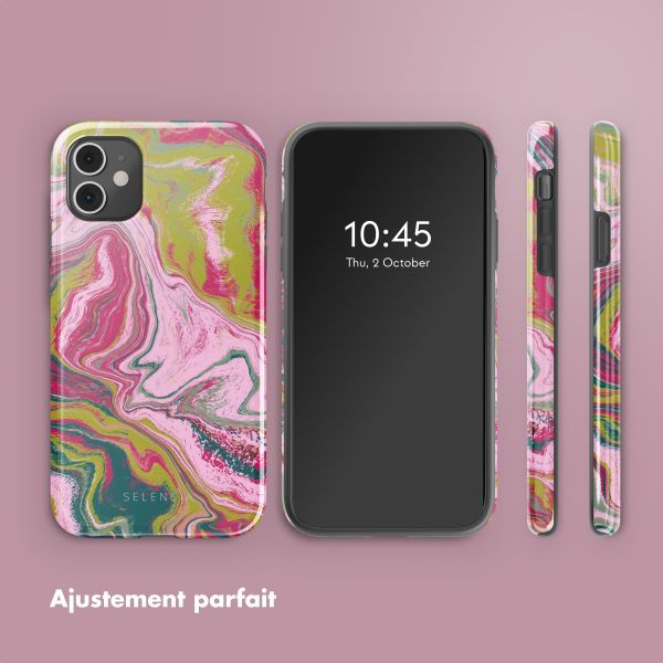 Selencia Coque arrière Vivid Apple iPhone 11 - Marble Pink