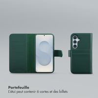 Selencia Étui portefeuille amovible Olyn avec MagSafe Samsung Galaxy S24 / S25 - Vert