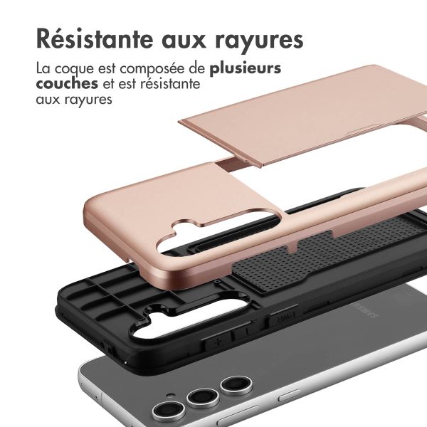 imoshion Coque arrière avec porte-cartes Samsung Galaxy S24 FE - Rose Doré