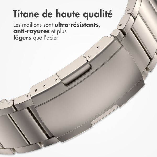 Accezz Bracelet en acier Titane mat Apple Watch Series 1 á 9 / SE (38/40/41 mm) | Series 10 (42 mm) - Titane