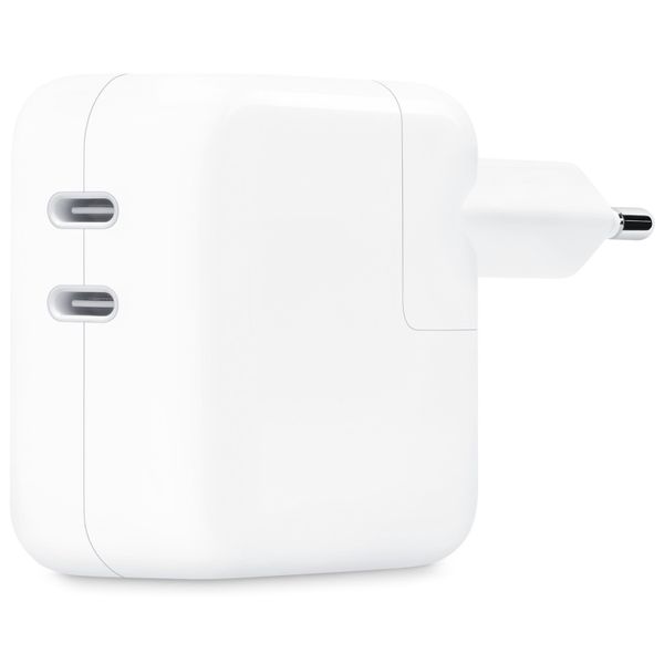 Apple ﻿Adaptateur secteur USB-C d'origine - Chargeur - Double connexion USB-C - 35W - Blanc