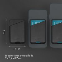 Accezz Porte-cartes en cuir - Compatible avec MagSafe et Qi2 - Onyx Black