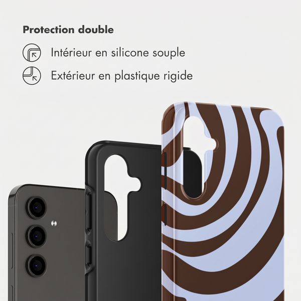 Selencia Coque arrière Vivid Samsung Galaxy S24 FE - Dream Swirl Chocolate