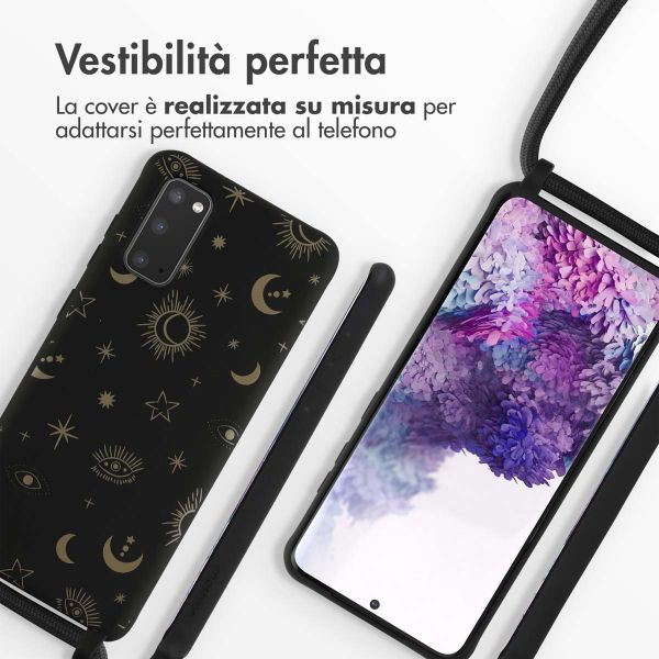 imoshion Coque design en silicone avec cordon Samsung Galaxy S20 - Sky Black