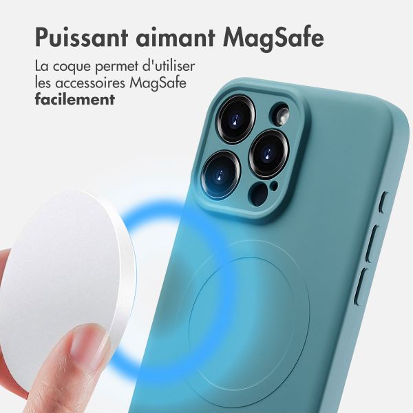 imoshion Coque Couleur avec MagSafe iPhone 15 Pro Max - Smoke Green