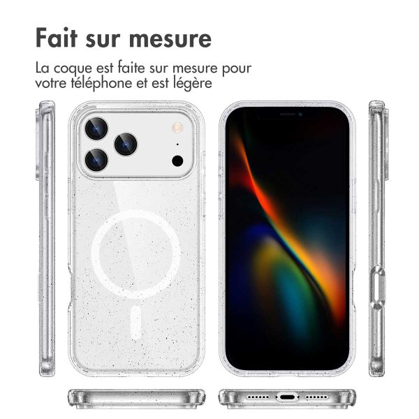 imoshion Coque Pailletée avec MagSafe Apple iPhone 17 Pro - Transparent