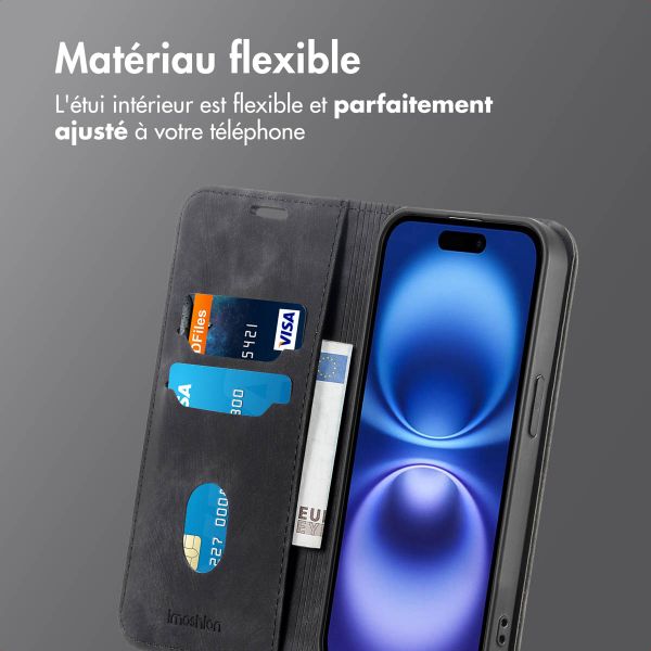 imoshion Étui de téléphone portefeuille Slim Apple iPhone 17 - Noir