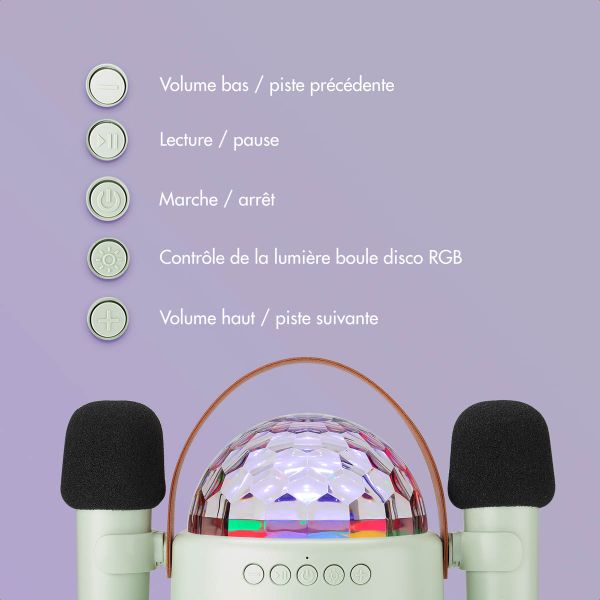 imoshion Sing & Shine Karaoke Set - Enceinte et 2 micros - Mintgreen