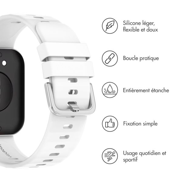 imoshion Bracelet en silicone pour Huawei Watch Fit 3 - Blanc