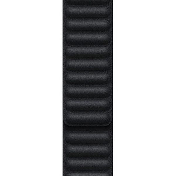 Apple Bracelet Leather Link Apple Watch Series 1 t/m 9 / SE (38/40/41 mm) | Series 10 / 11 (42 mm) - Taille S/M - Midnight