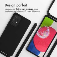 imoshion ﻿Coque en silicone avec cordon Samsung Galaxy A53 - Noir