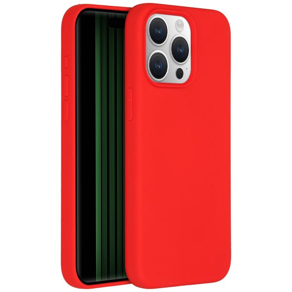 Accezz Coque Liquid Silicone iPhone 15 Pro Max - Rouge