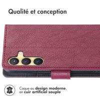 imoshion Étui de téléphone portefeuille Luxe Samsung Galaxy S24 - Bordeaux