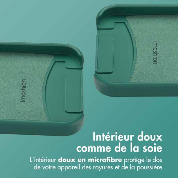 imoshion Coque arrière Color avec cordon amovible et MagSafe Apple iPhone 15 Pro - Vert foncé