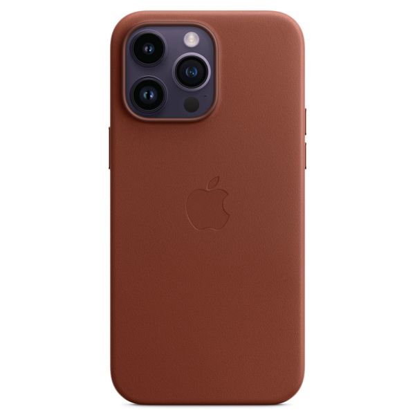 Apple Coque Leather MagSafe Apple iPhone 14 Pro Max - Umber