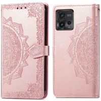 imoshion Etui de téléphone portefeuille Mandala Motorola Moto G72 - Rose Dorée