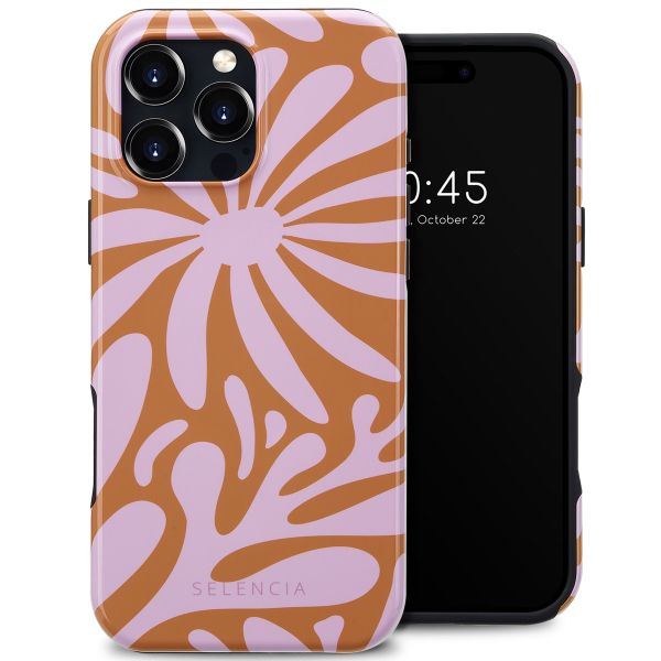 Selencia Coque arrière Vivid Tough avec MagSafe iPhone 16 Pro Max - Modern Bloom Pink