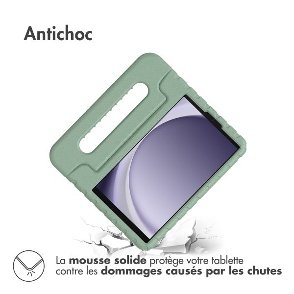 imoshion Coque kidsproof avec poignée Samsung Galaxy Tab A9 8.7 pouces - Olive Green