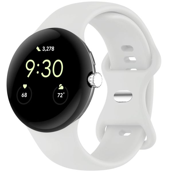 imoshion Bracelet en silicone Google Pixel Watch / Watch 2 / Watch 3 (41 mm) - Taille L - Blanc