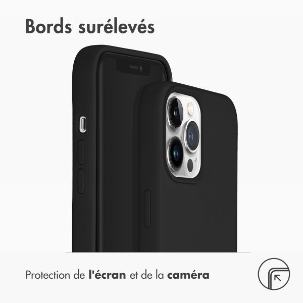 Accezz Coque Liquid Silicone avec MagSafe Apple iPhone 13 Pro Max - Noir