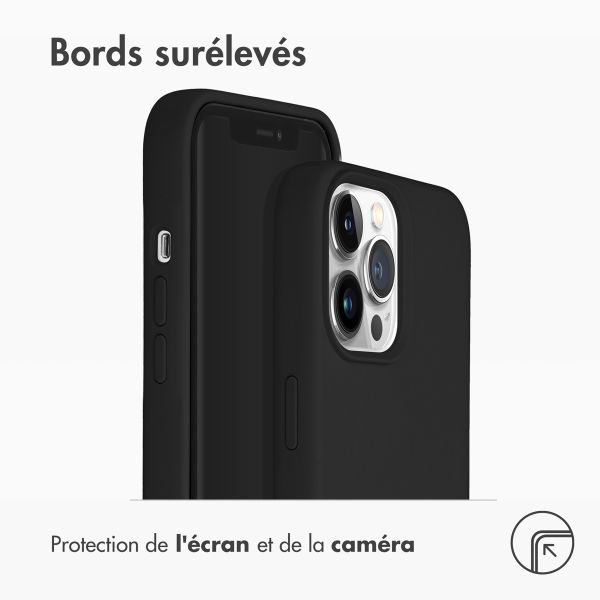 Accezz Coque Liquid Silicone avec MagSafe iPhone 13 Pro Max - Noir