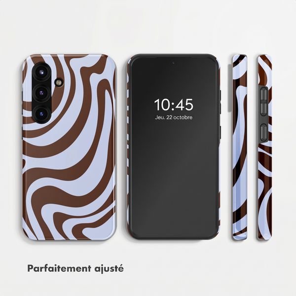Selencia Coque arrière Vivid Samsung Galaxy S25 - Dream Swirl Chocolate
