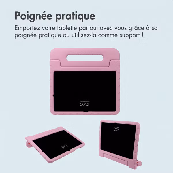 imoshion Coque arrière Kidsproof Design avec poignée Samsung Galaxy Tab A11 Plus / A9 Plus - Cœurs