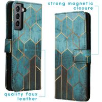 imoshion Coque silicone design Samsung Galaxy S21 - Green Honeycomb