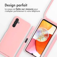 imoshion Coque en silicone avec cordon Samsung Galaxy A14 (5G) - Rose