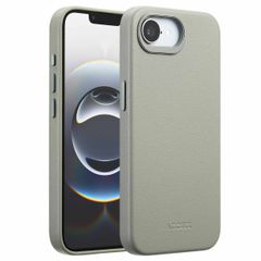Accezz Coque arrière en cuir avec MagSafe Apple iPhone 16e - Light Grey