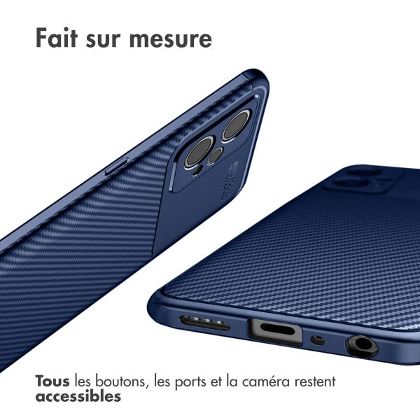 imoshion Coque silicone Carbon Realme 9 Pro Plus - Bleu