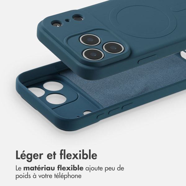 imoshion Coque Couleur avec MagSafe Apple iPhone 17 Pro Max - Bleu foncé