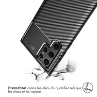 imoshion Coque silicone Carbon Samsung Galaxy S22 Ultra - Noir