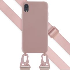 Selencia Coque silicone avec cordon amovible Apple iPhone Xr - Sand Pink